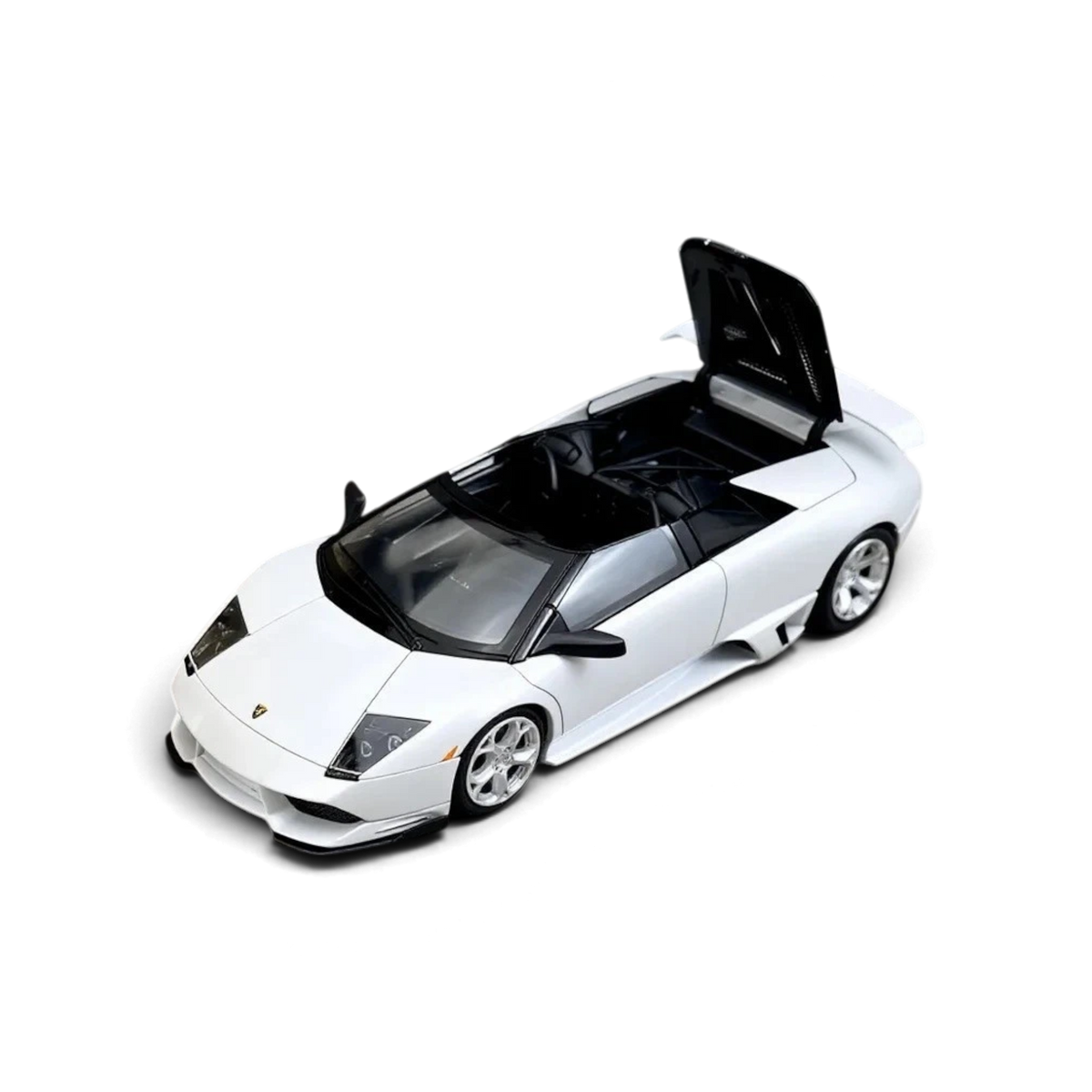 Lot57Supplies Diecast Shop Phantom Knight 1:64 white Lamborghini Murcielago LP640 Roadster with open engine bay