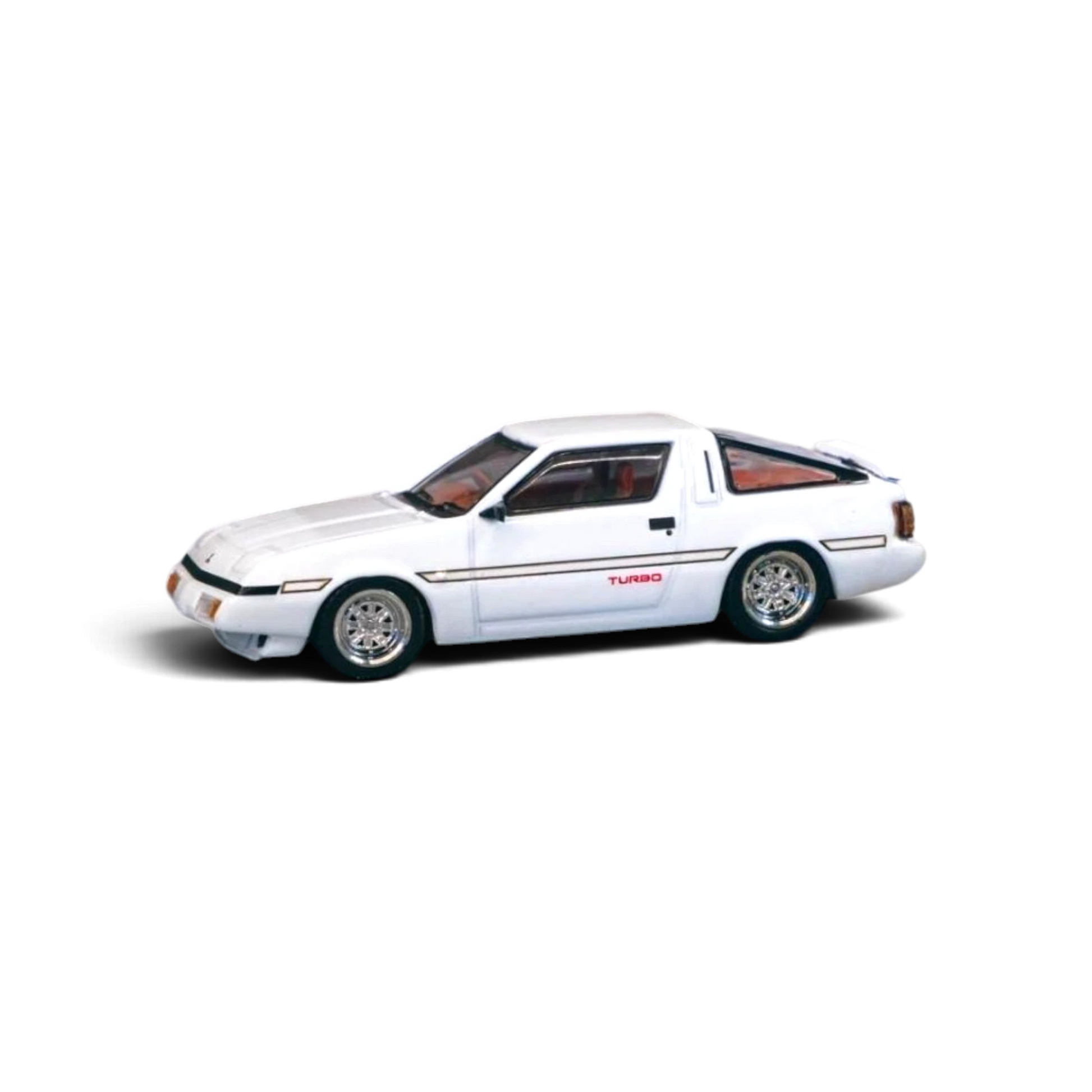 Lot57Supplies Diecast Shop 1:64 scale white Tarmac Works Mitsubishi Starion diecast model car with turbo detailing