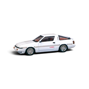 Lot57Supplies Diecast Shop 1:64 scale white Tarmac Works Mitsubishi Starion diecast model car with turbo detailing