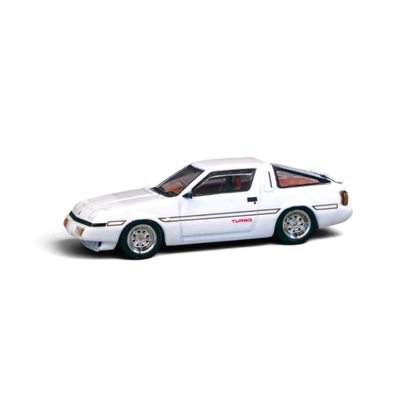 Lot57Supplies Diecast Shop 1:64 scale white Tarmac Works Mitsubishi Starion diecast model car with turbo detailing