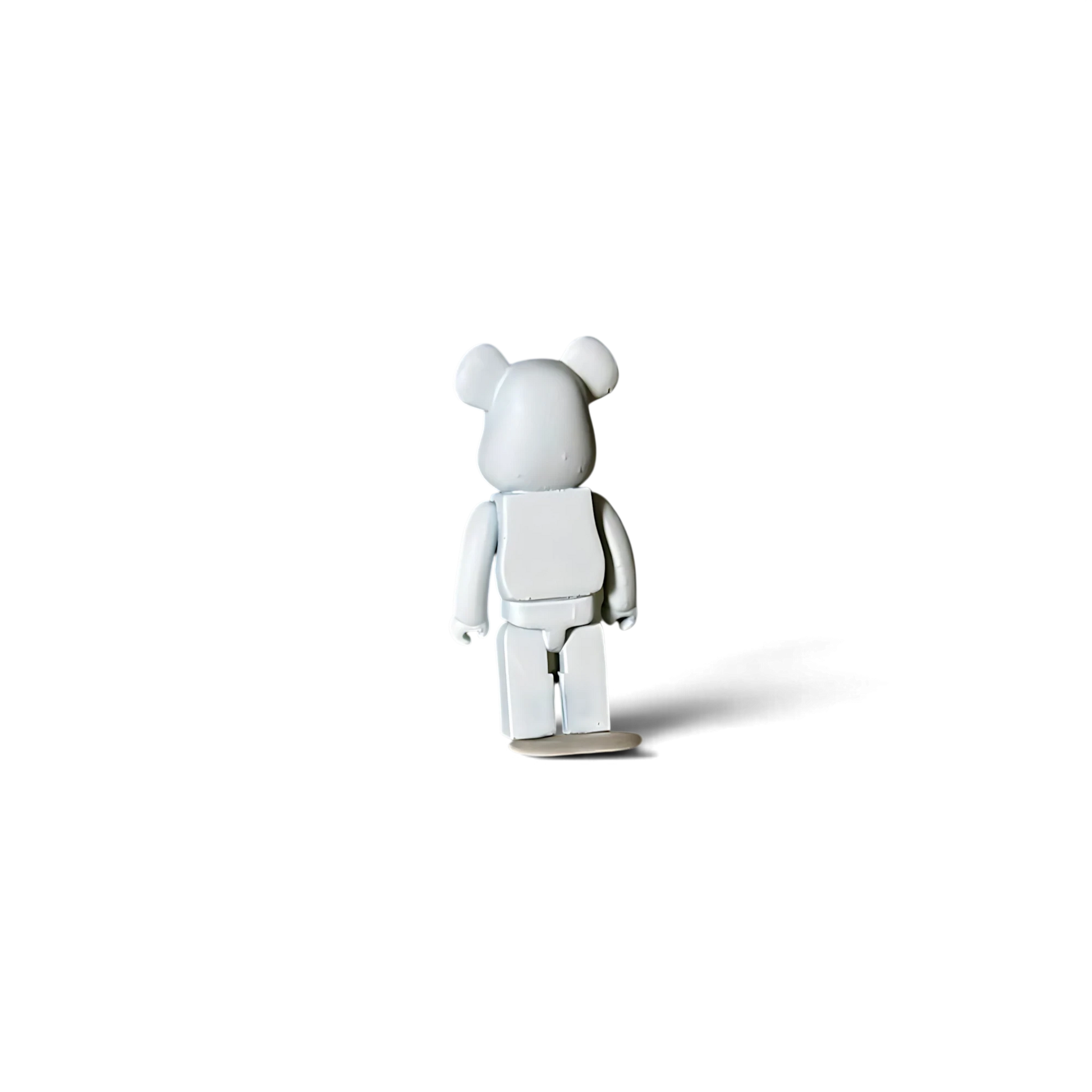 Lot57Supplies Diecast Shop 1:64 scale white resin Hype Bear diorama figure, rear view of hand-painted collectible.