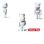 Lot57Supplies Diecast Shop 1:64 scale white resin Hype Bear diorama figure with a red chest logo