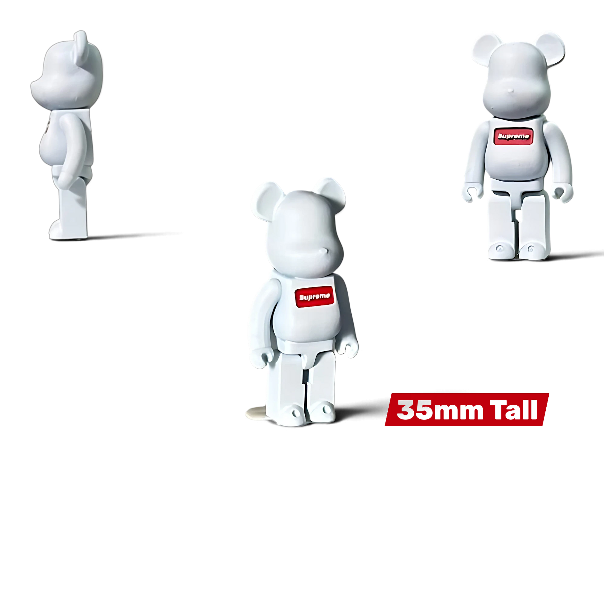Lot57Supplies Diecast Shop 1:64 scale white resin Hype Bear diorama figure with a red chest logo