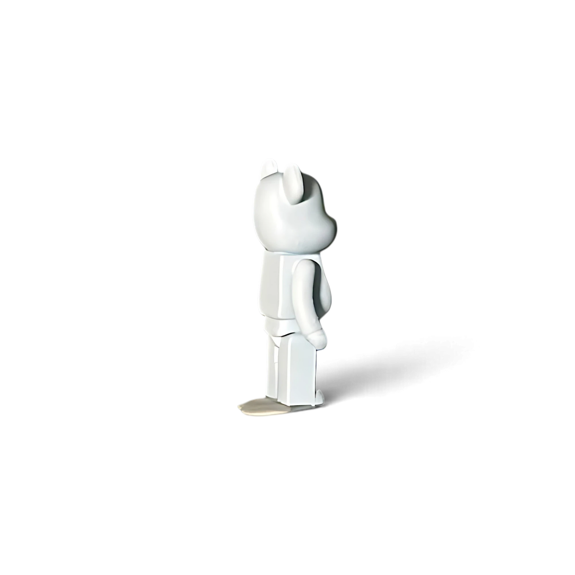 Lot57Supplies Diecast Shop 1:64 scale white resin Hype Bear diorama figure, side view of hand-painted collectible