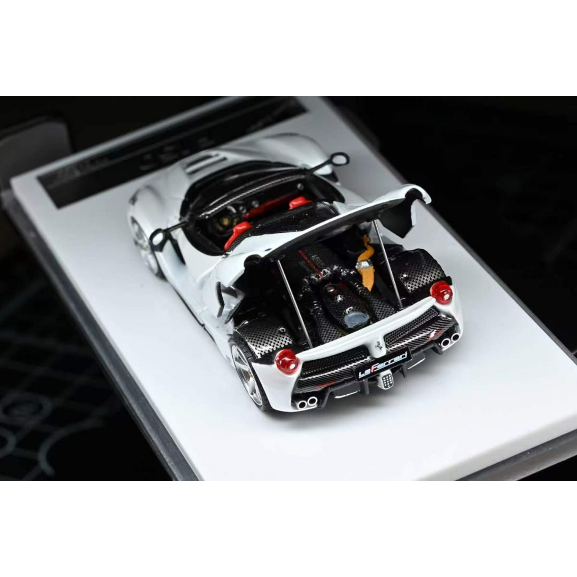 Lot57Supplies Diecast Shop 1:64 scale Street Buster Supercar F150 Aperta in Bianco Avus with red interior and open engine