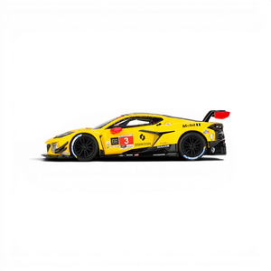 Lot57Supplies Diecast Shop 1:64 scale yellow Chevrolet Corvette Z06 GT3.R diecast race car model side view