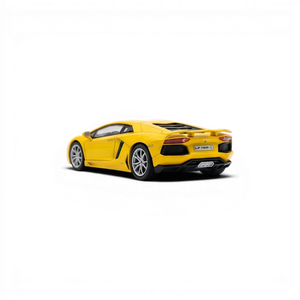 Lot57Supplies Diecast Shop yellow 1:64 Phantom Speed Lamborghini Aventador LP700 model car with alloy chassis.