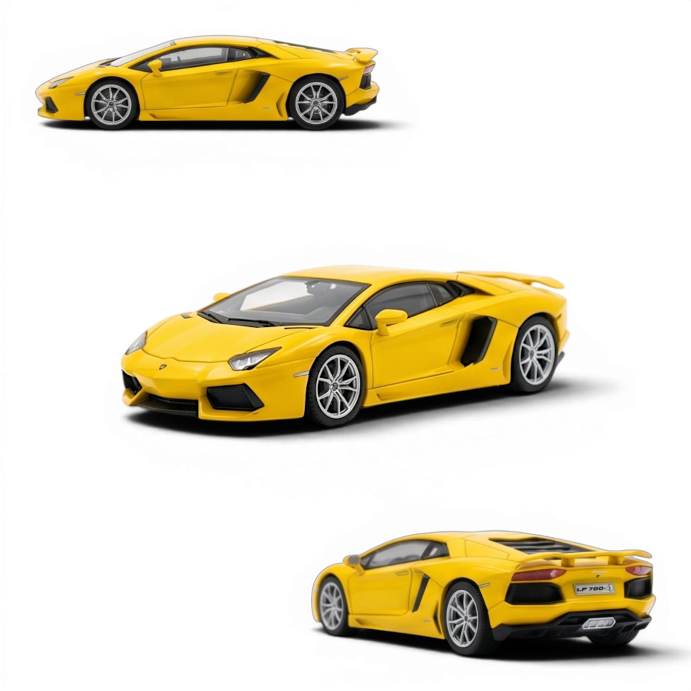 Lot57Supplies Diecast Shop yellow Lamborghini Aventador LP700 1:64 scale model car. Limited edition.