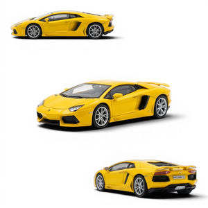 Lot57Supplies Diecast Shop yellow Lamborghini Aventador LP700 1:64 scale model car. Limited edition.
