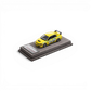 Lot57Supplies Diecast Shop IHCM yellow Mitsubishi Lancer Evolution IX GSR 1:64 scale model on a grey display base.