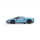 Lot57Supplies Diecast Shop Zincit Model 296GTB diecast car in baby blue with white stripes, 1:64 scale side view.