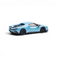 Lot57Supplies Diecast Shop Zincit Model 296GTB 1:64 scale diecast car in baby blue with white racing stripes