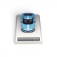 Lot57Supplies Diecast Shop Zincit Model 296GTB diecast car in baby blue with white racing stripes, 1:64 scale model.