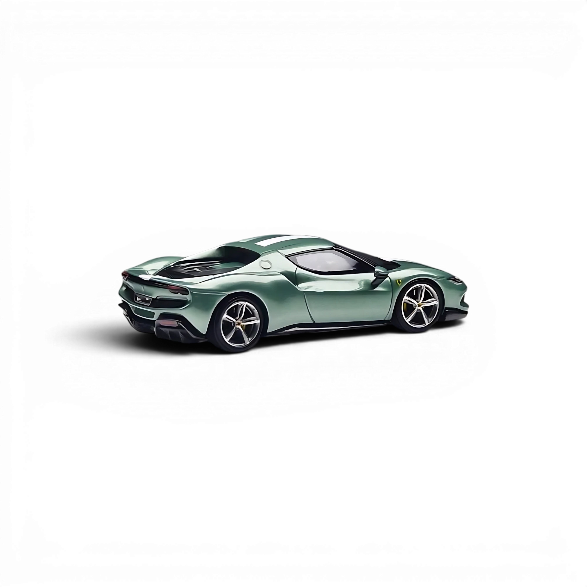 Lot57Supplies Diecast Shop Zincit Model 296GTB 1:64 scale diecast car in British Green with white racing stripes