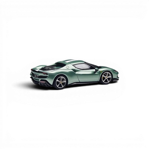 Lot57Supplies Diecast Shop Zincit Model 296GTB 1:64 scale diecast car in British Green with white racing stripes