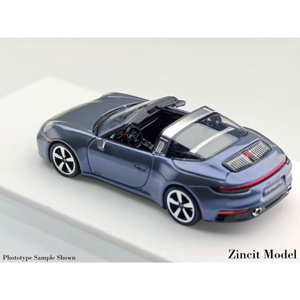 Lot57Supplies Diecast Shop Zincit Model 992Targa diecast car in shark grey, 1:64 scale limited edition model.