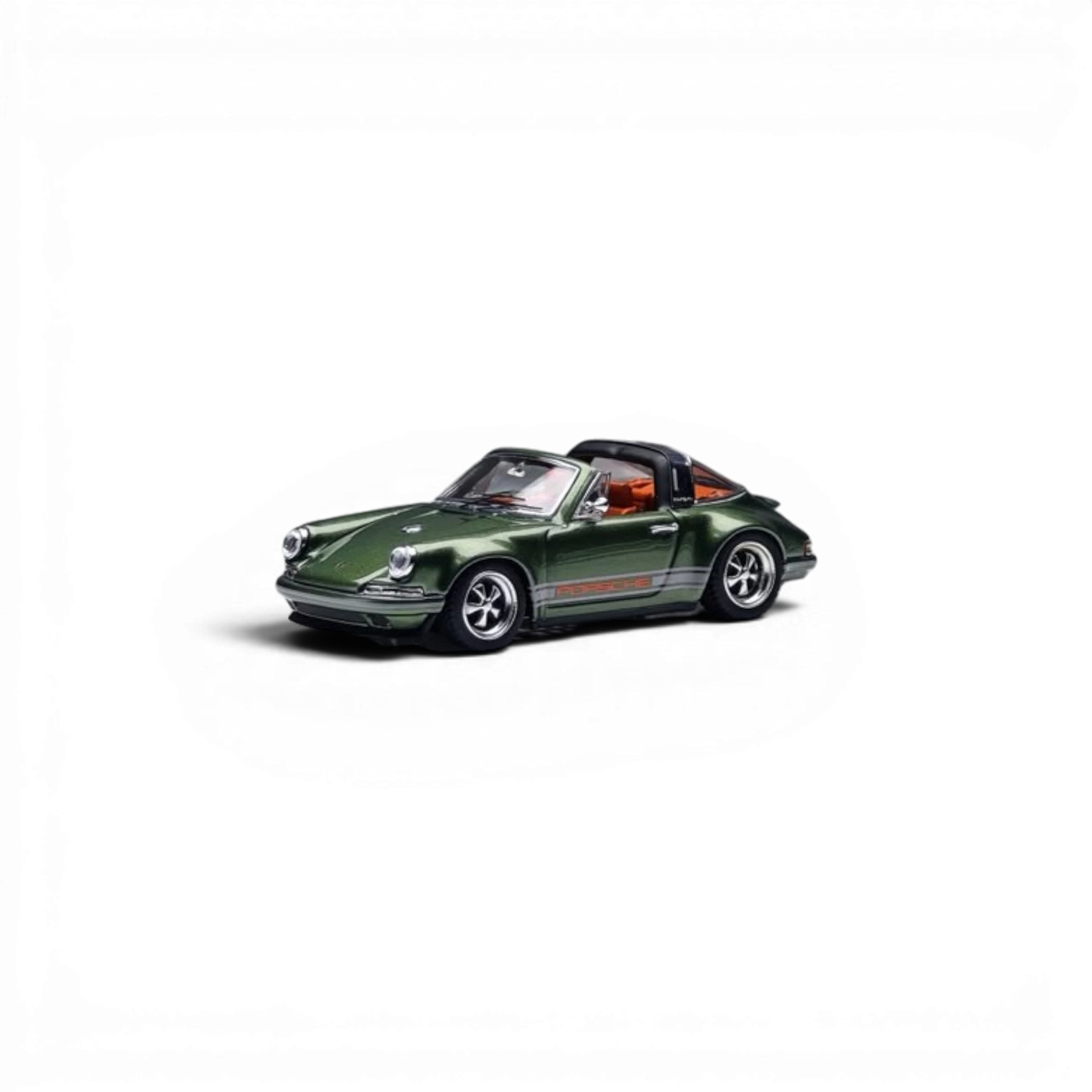 Lot57Supplies Diecast Shop Zincit Model 1:64 scale diecast Singer Targa in oak green with tan interior