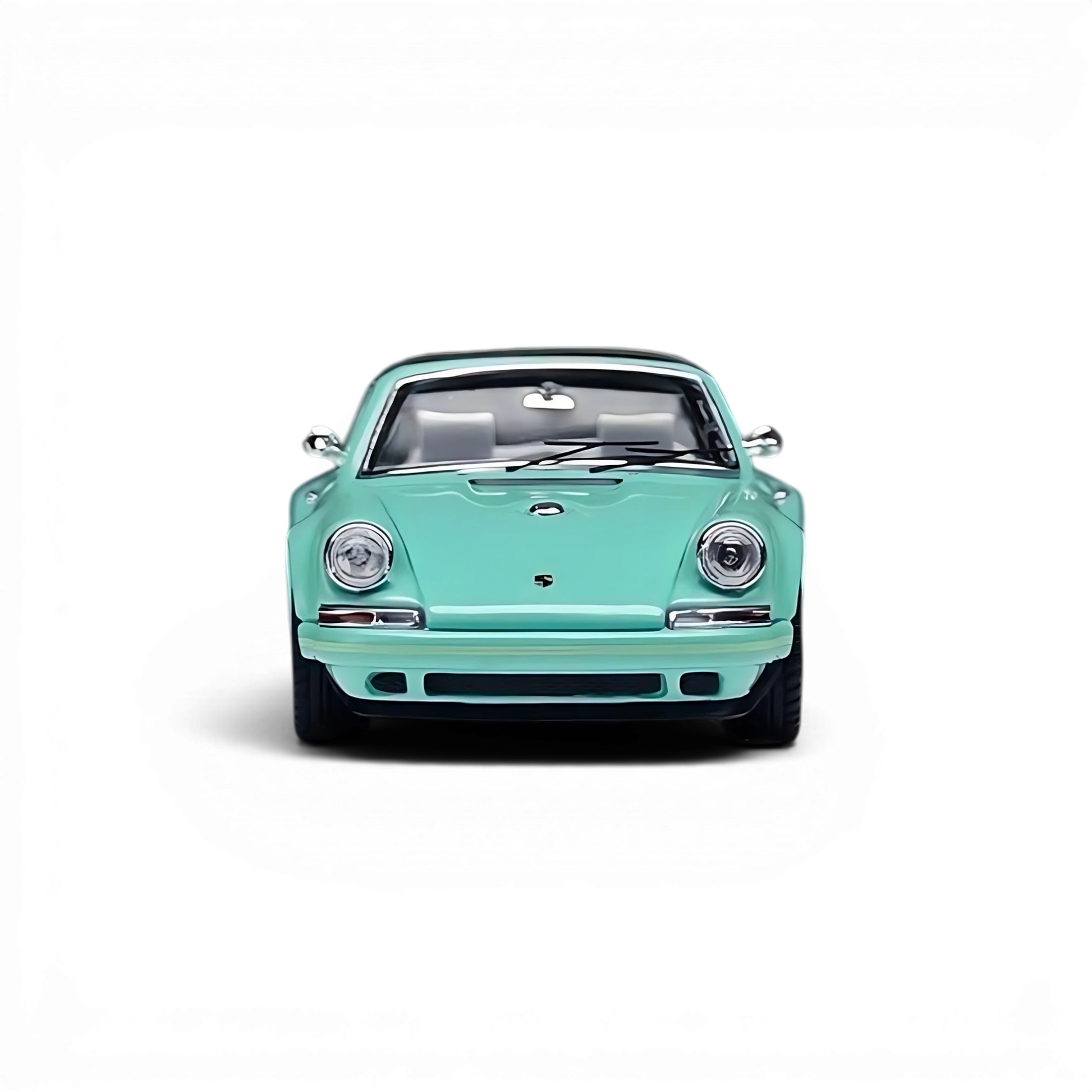 Lot57Supplies Diecast Shop Zincit Model 1:64 scale diecast Singer Targa classic car in Tiff Blue front view