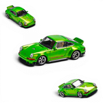 Lot57Supplies Diecast Shop Zincit 1:64 scale metallic apple green Singer DLS diecast model car on black background.