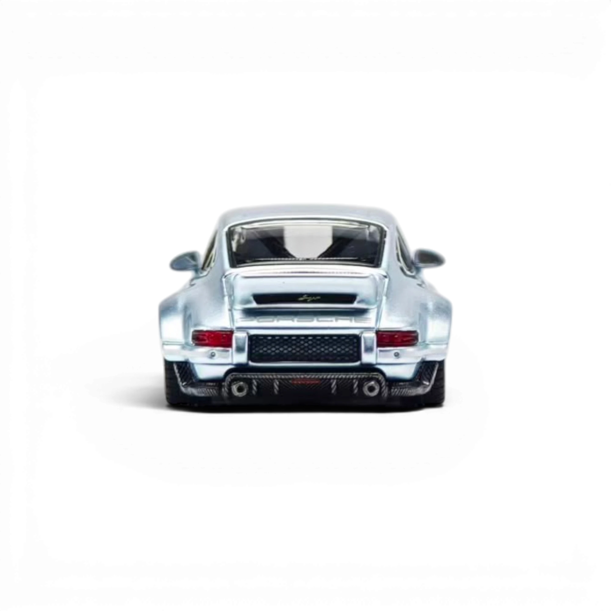 Rear view of a 1:64 scale Zincit Singer DLS diecast model car in ice blue from Lot57Supplies Diecast Shop.
