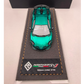 GodWealth Lamborghini Aventador SVJ 1:64 scale resin model in anniversary blue on a display base from Lot57Supplies