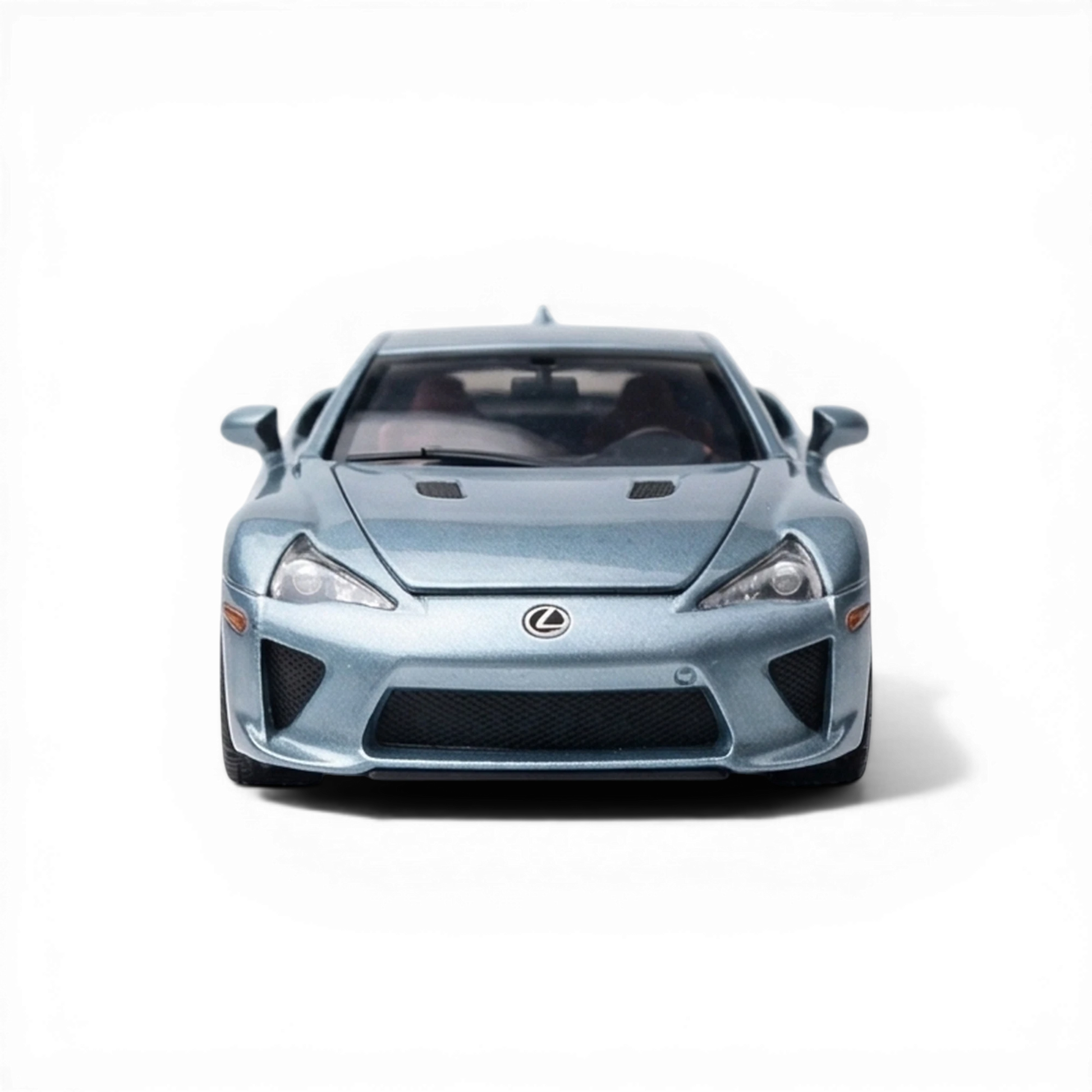 Lot57Supplies Diecast Shop glacier blue 1:64 scale Model One x Focal Horizon Lexus LFA diecast model with opening hood and engine detail.