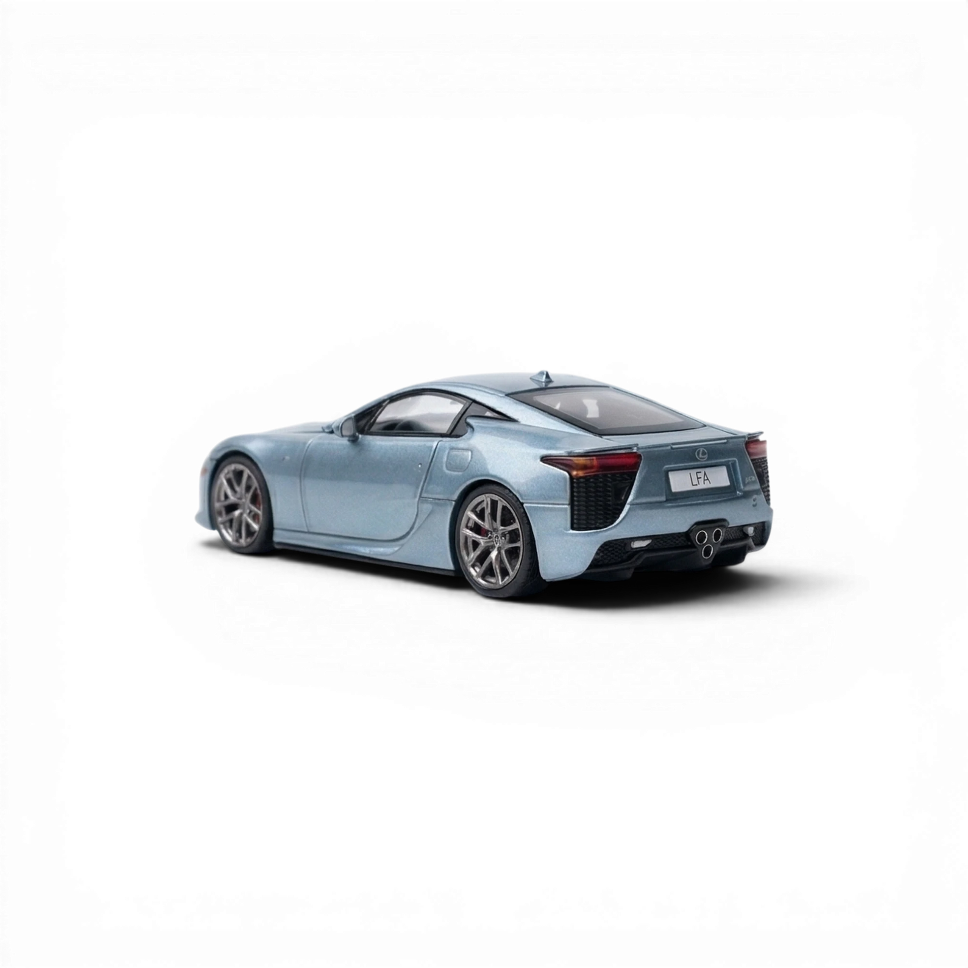 Lot57Supplies Diecast Shop Glacier Blue 1:64 Lexus LFA model car, diecast, with opening hood and engine detail.