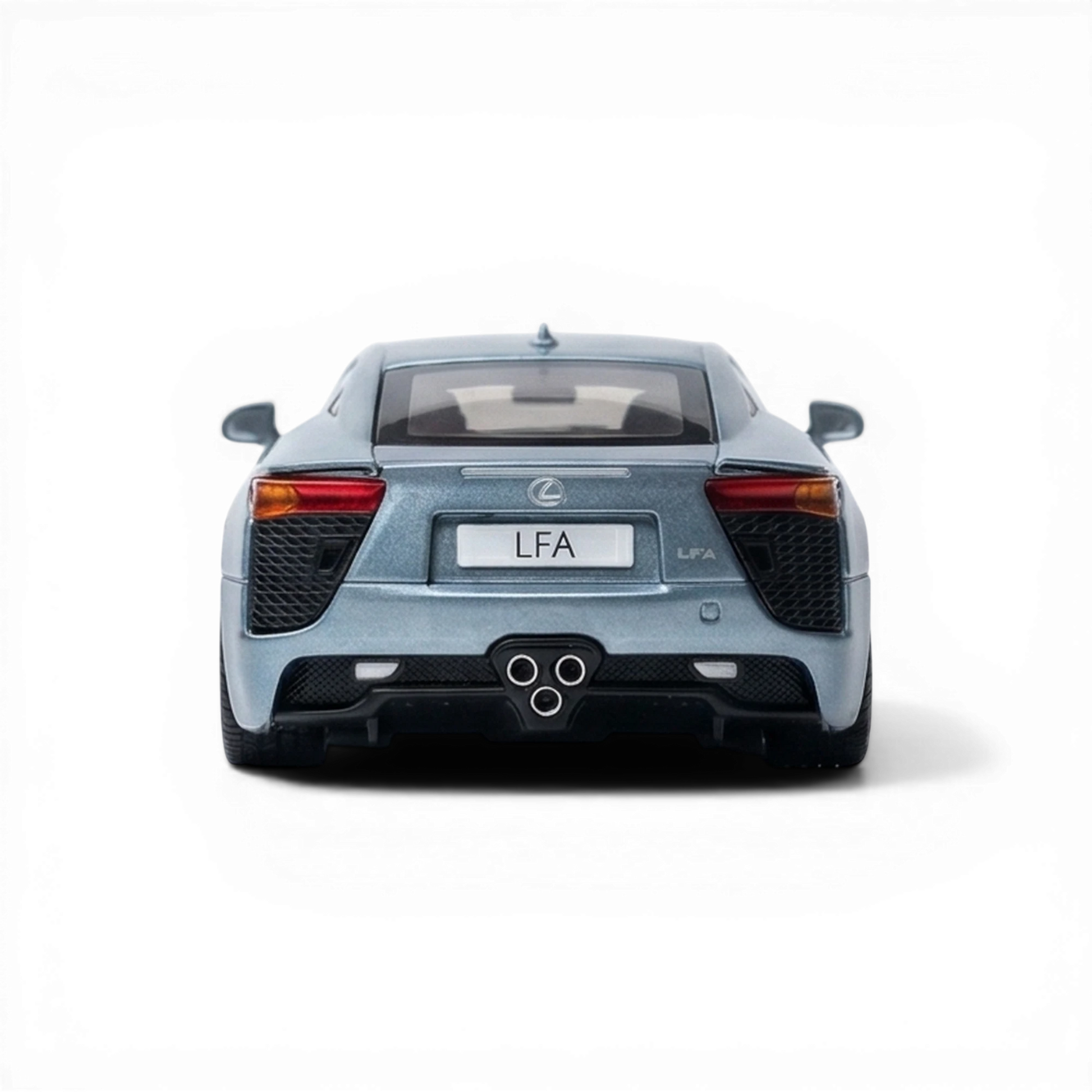 Lot57Supplies Diecast Shop Glacier Blue Lexus LFA 1:64 scale diecast model with detailed engine and opening hood.