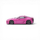 Lot57Supplies Diecast Shop neon pink 1:64 scale diecast model of the Lexus LFA with opening hood and engine detail.