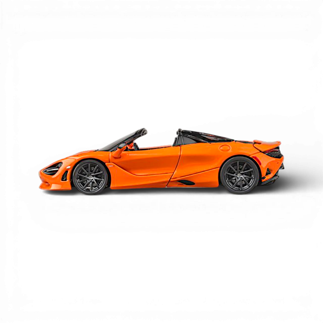 Lot57Supplies Diecast Shop 1:64 McLaren 750S Spider diecast model in Ember Orange with removable top.