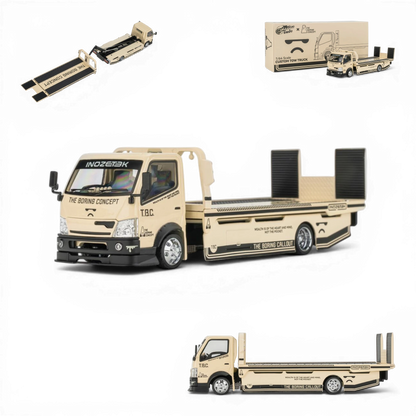 Lot57Supplies Diecast Shop 1:64 scale custom hauler diecast model with TBC livery, dual trailer modes, and custom wide-body kit.