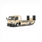 Lot57Supplies Diecast Shop 1:64 scale tan MicroTurbo Custom Hauler with TBC livery, dual trailer modes, and custom wide-body kit.