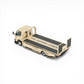Lot57Supplies Diecast Shop 1:64 scale tan MicroTurbo Custom Hauler with TBC livery, dual trailer modes, and custom wide-body kit.