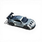 Lot57Supplies Diecast Shop Minichamps Porsche 911 GT3 RS 1:64 scale raw silver diecast model with large rear spoiler.