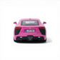 Lot57Supplies Diecast Shop neon pink 1:64 scale Lexus LFA diecast model car with detailed engine and opening hood.