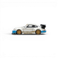 Lot57Supplies Diecast Shop 1:64 scale matte white PGM RWB 930 model car with gold wheels and blue accents.