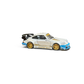 Lot57Supplies Diecast Shop 1:64 scale matte white PGM RWB 930 luxury version diecast model car with gold wheels and blue accents.