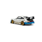 Lot57Supplies Diecast Shop 1:64 scale matte white PGM RWB 930 luxury version diecast model car with gold wheels and blue accents.
