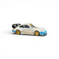 Lot57Supplies Diecast Shop PGM RWB 930 1:64 scale model in matte white with gold and blue accents, featuring a large rear spoiler.