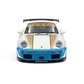 Lot57Supplies Diecast Shop PGM RWB 930 luxury version 1:64 scale model in matte white with gold and blue accents.