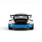 Lot57Supplies Diecast Shop 1:64 scale matte white PGM RWB 930 model car with black spoiler and blue accents.