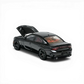 Lot57Supplies Diecast Shop 1:64 scale Pitch Black 2023 Dodge Charger SRT Hellcat model car with open hood and red interior.