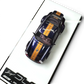 Lot57Supplies Diecast Shop 1:64 scale dark blue resin Porsche Singer DLS model with gold stripes and roof detail.