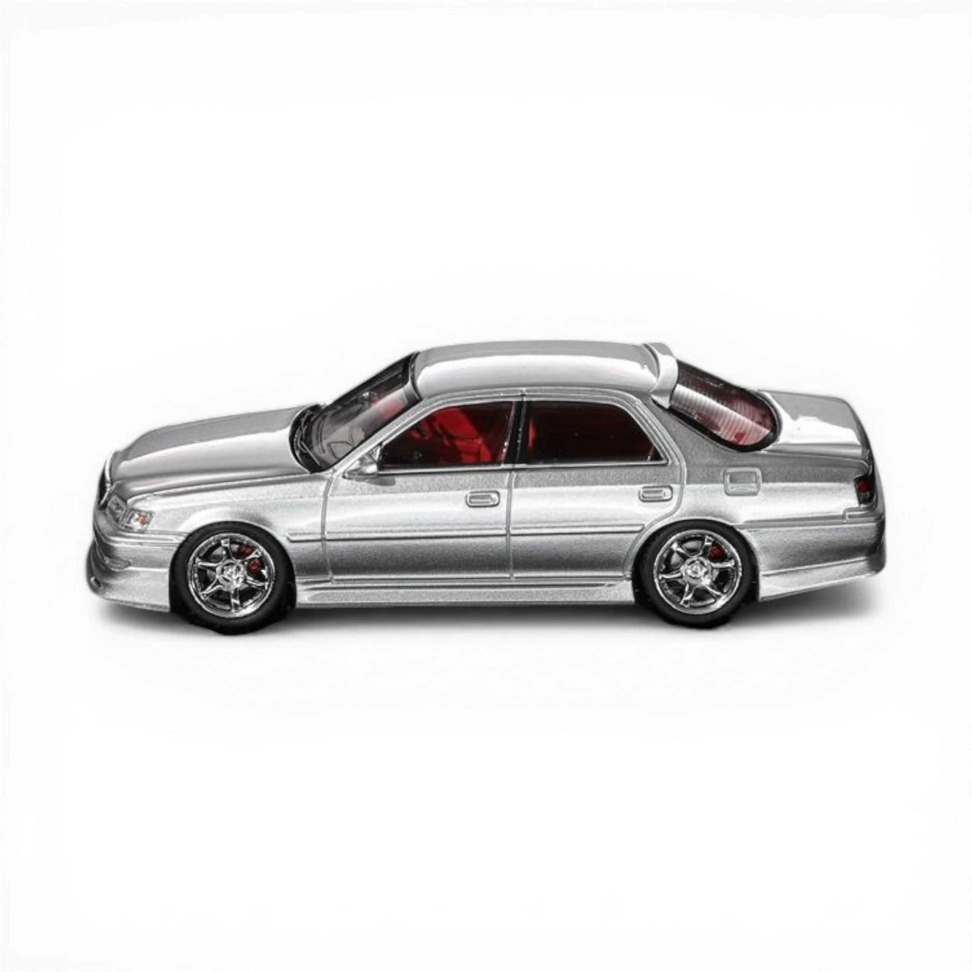 Lot57Supplies Diecast Shop silver 1:64 scale diecast Cresta model car with red interior and metallic paint.
