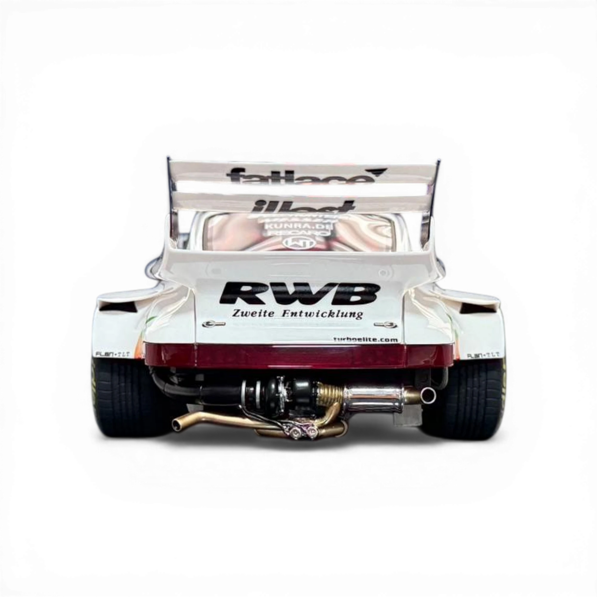 Lot57Supplies Diecast Shop 1:18 TGM Porsche RWB 964 model with Apple Computer livery, rainbow stripe, #89, and gold BBS wheels.