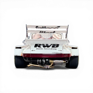 Lot57Supplies Diecast Shop 1:18 TGM Porsche RWB 964 model with Apple Computer livery, rainbow stripe, #89, and gold BBS wheels.