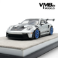 Lot57Supplies Diecast Shop VMB 992 GT3 RS 1:64 scale model in metallic silver with blue wheels and carbon fiber accents.