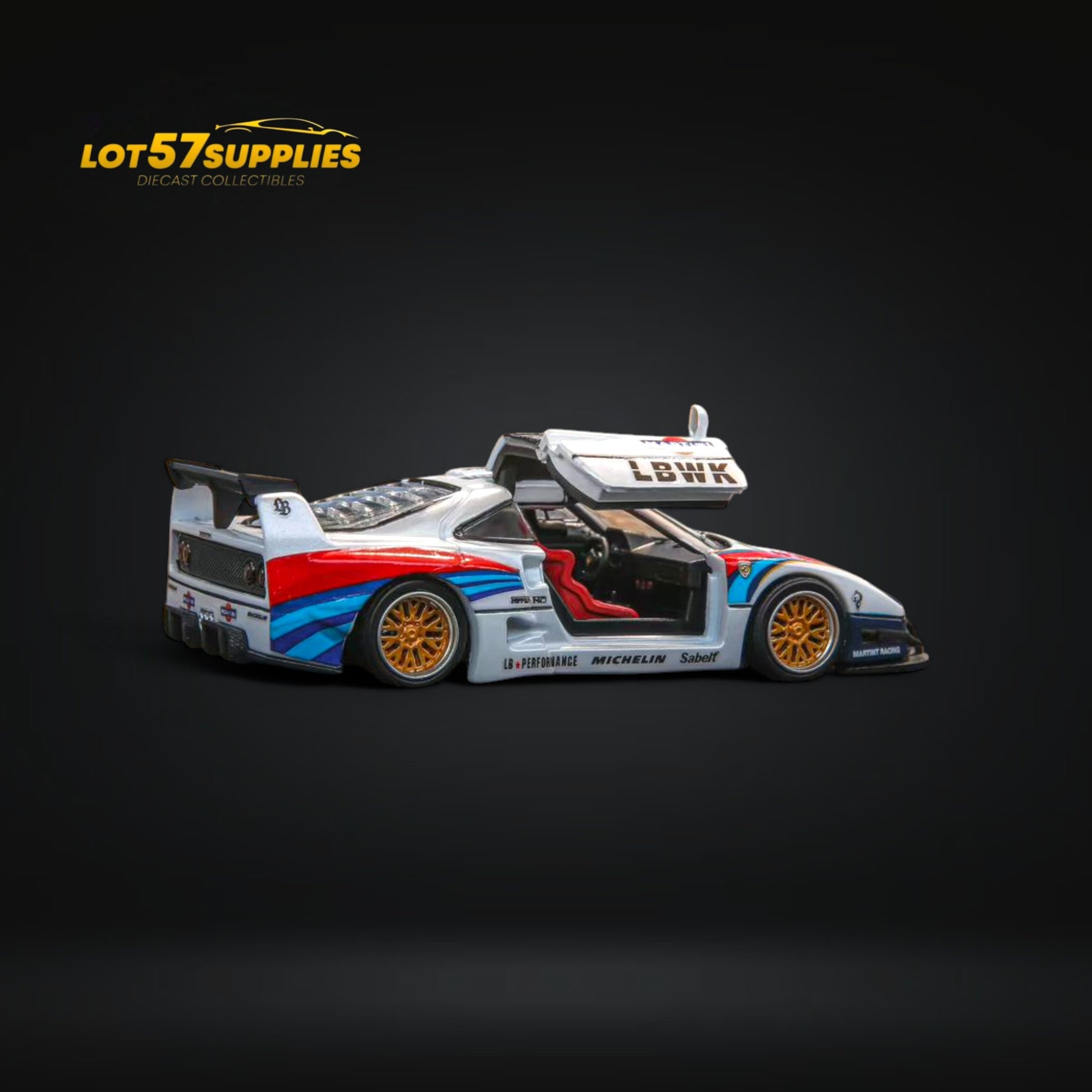 Demon King Auto F40 Gull Wing Martini Livery 1:64