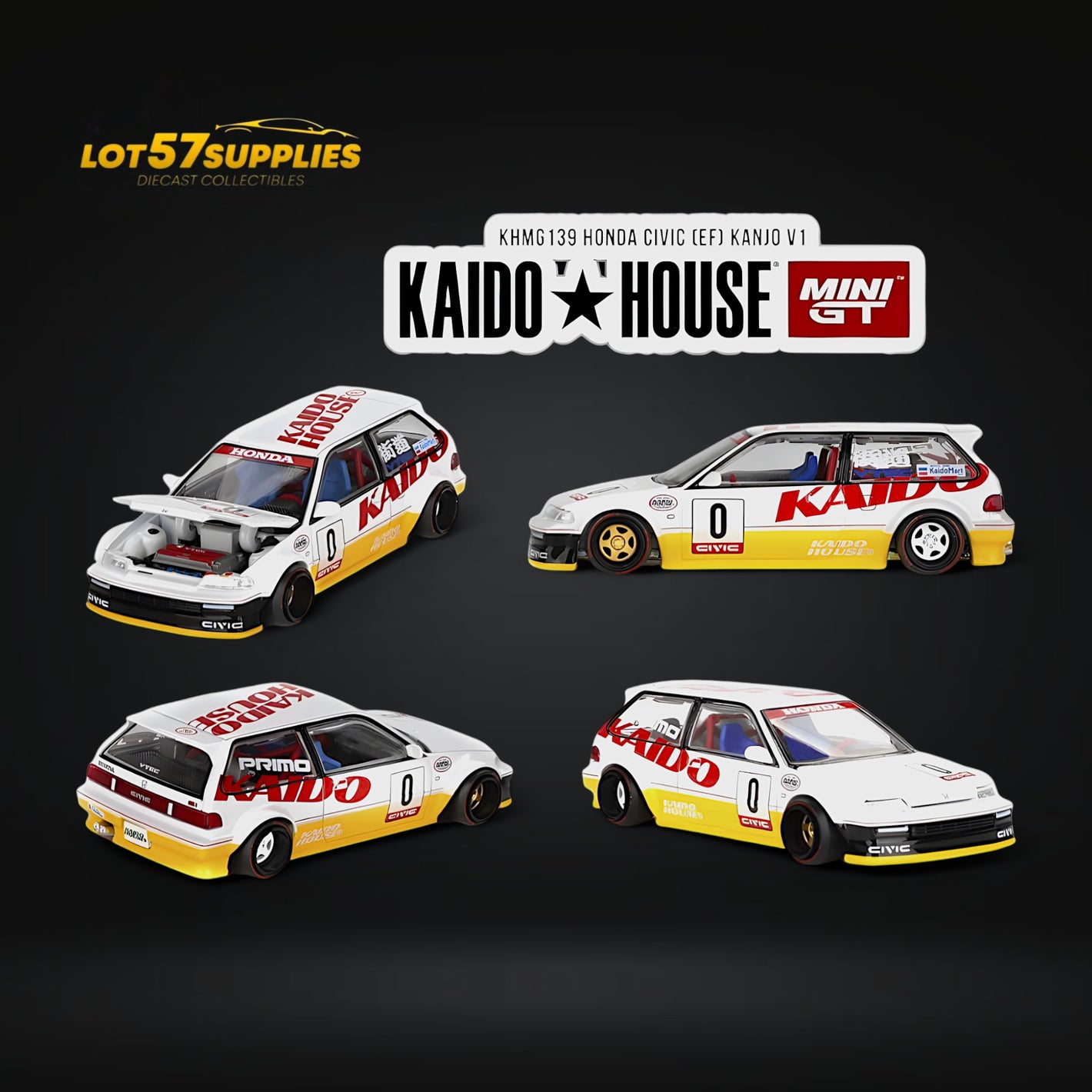 Mini GT x Kaido House Honda Civic EF Kanjo V1 #0 V1 1:64