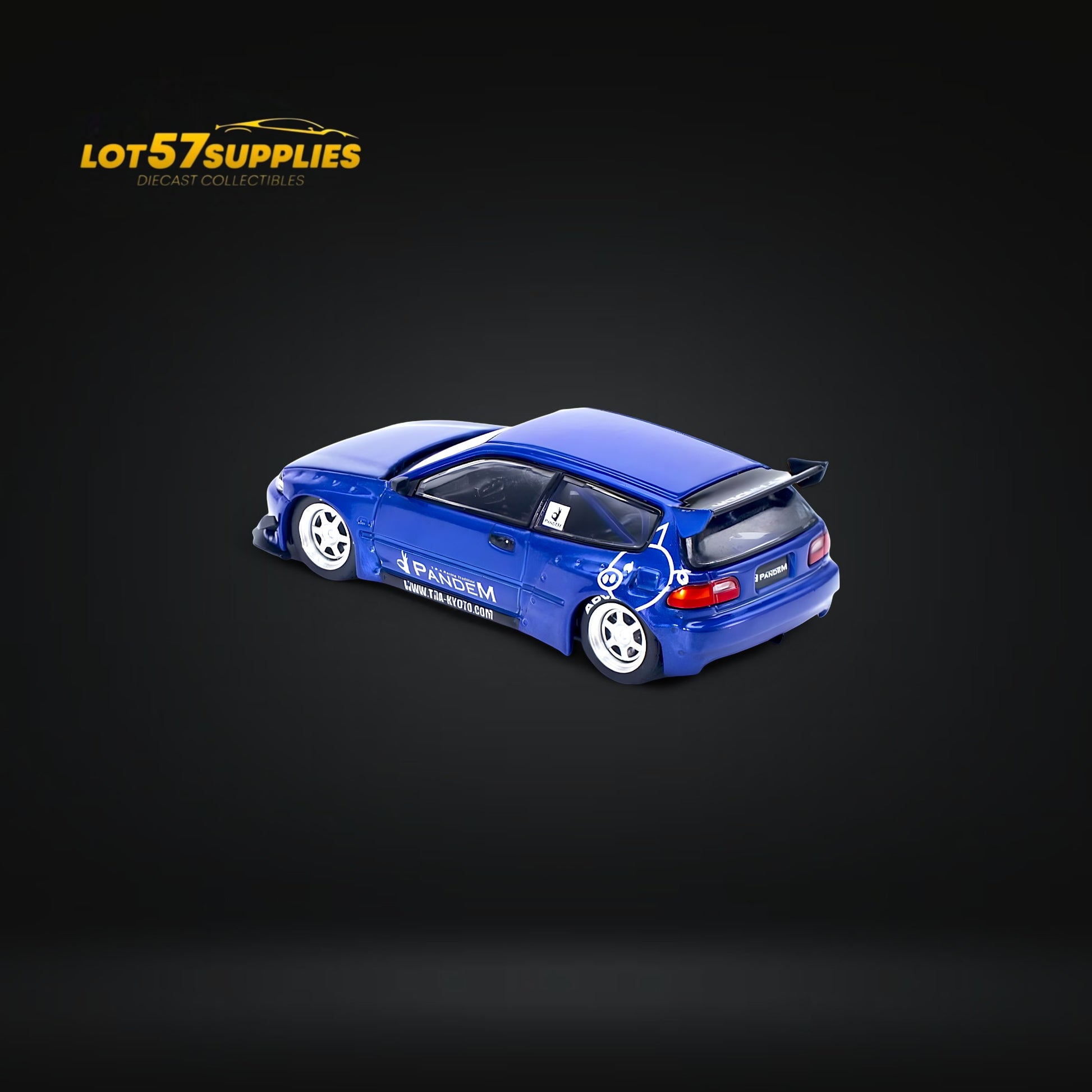 Pop Race Honda Civic EG6 Hatchback v1.5 Pandem Metallic Blue PR640127 1:64